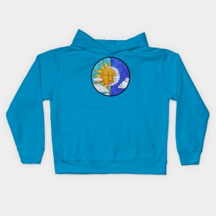 Sun and Moon Stained glass Mandala Kids Hoodie